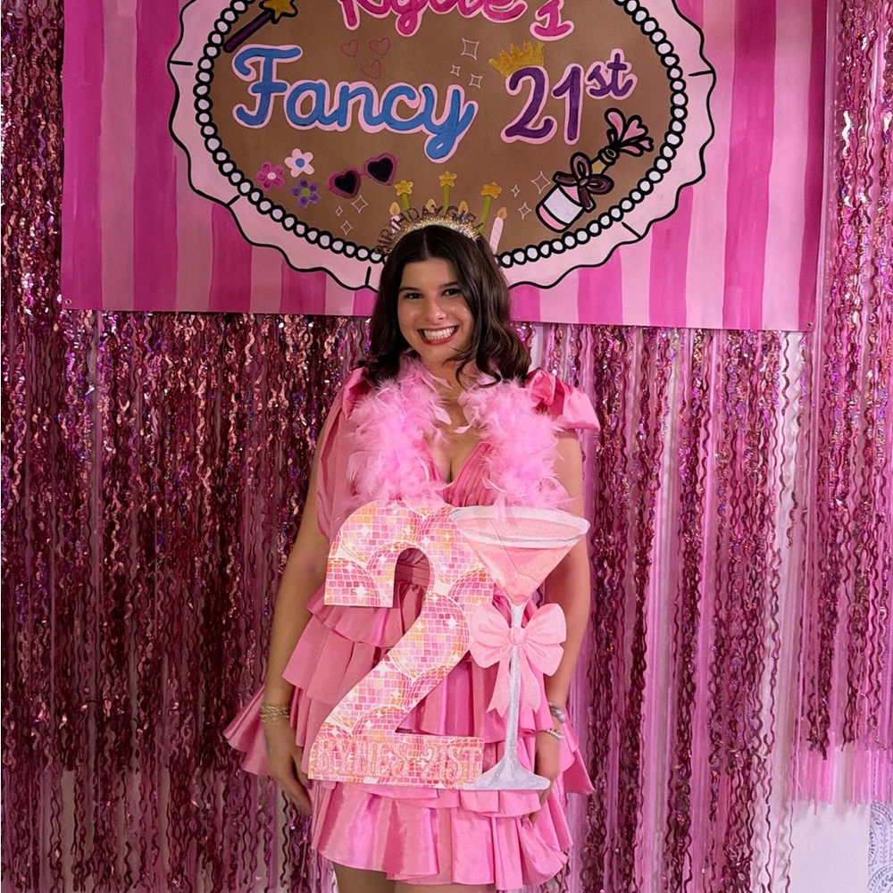 Pink Ruffled Sherri Hill Dress!
